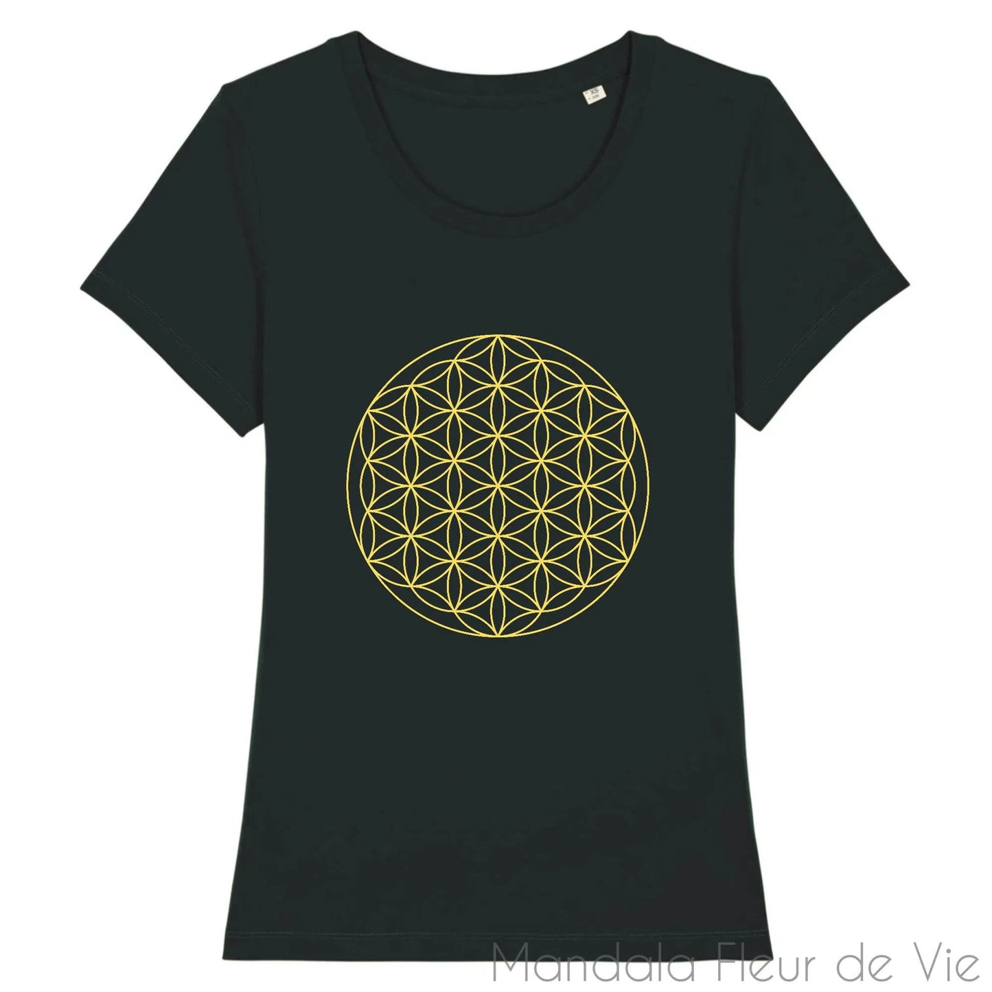 T Shirt Fleur de Vie Jaune Or