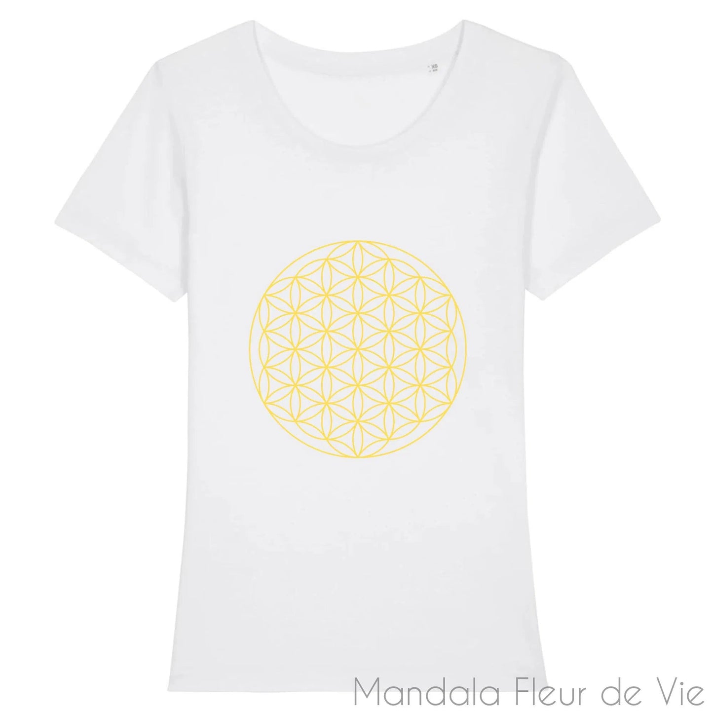 T Shirt Fleur de Vie Jaune Or