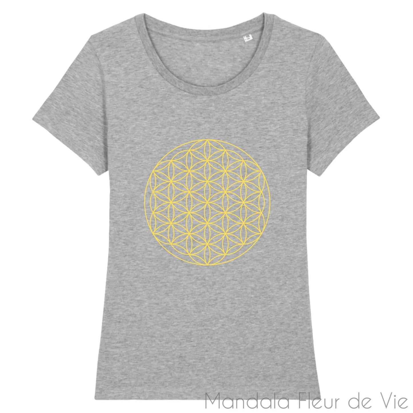 T Shirt Fleur de Vie Jaune Or