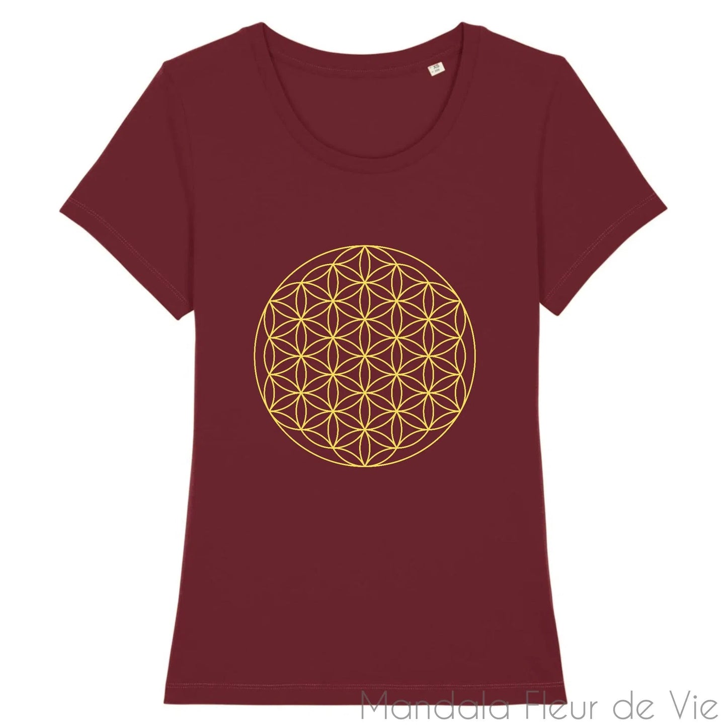 T Shirt Fleur de Vie Jaune Or