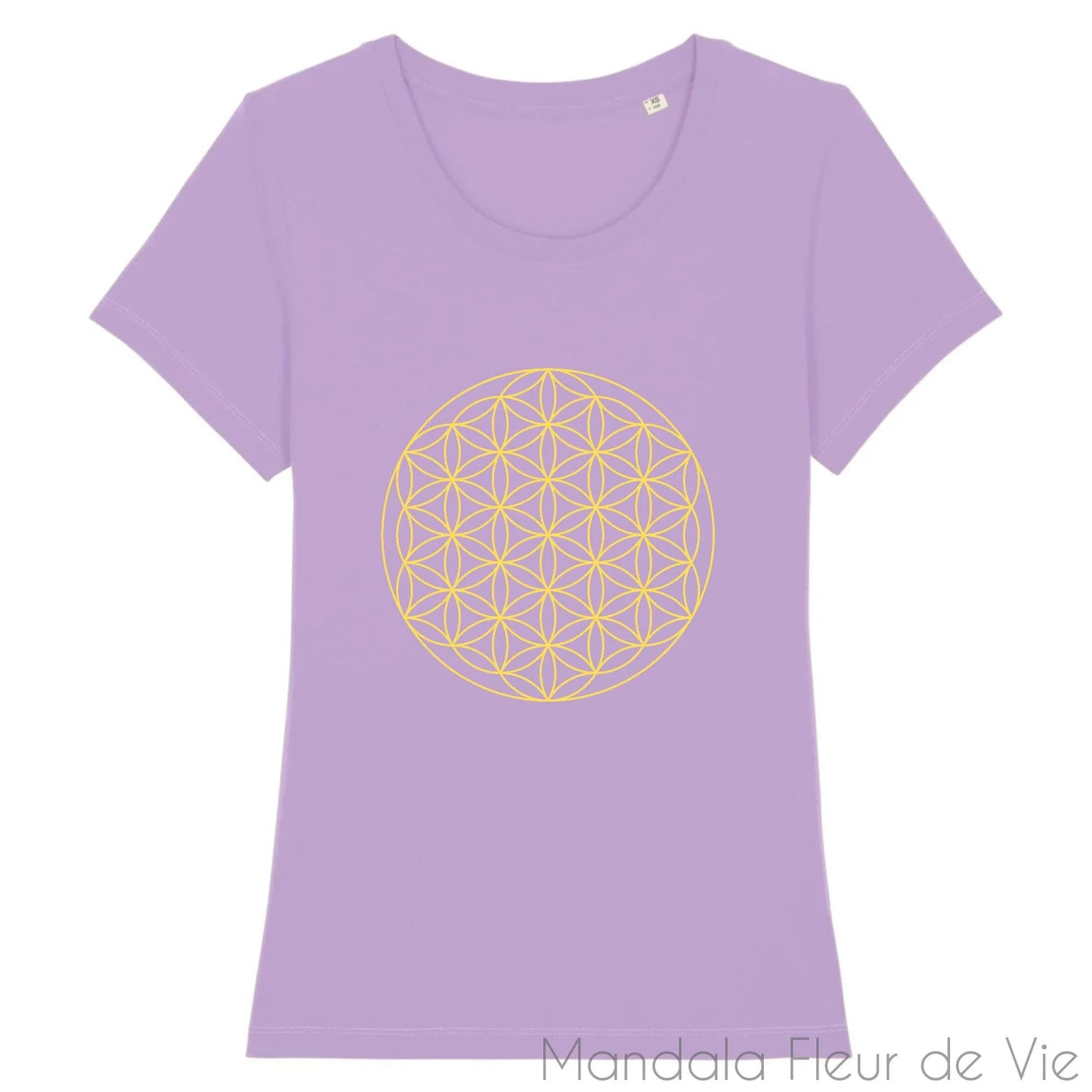 T Shirt Fleur de Vie Jaune Or