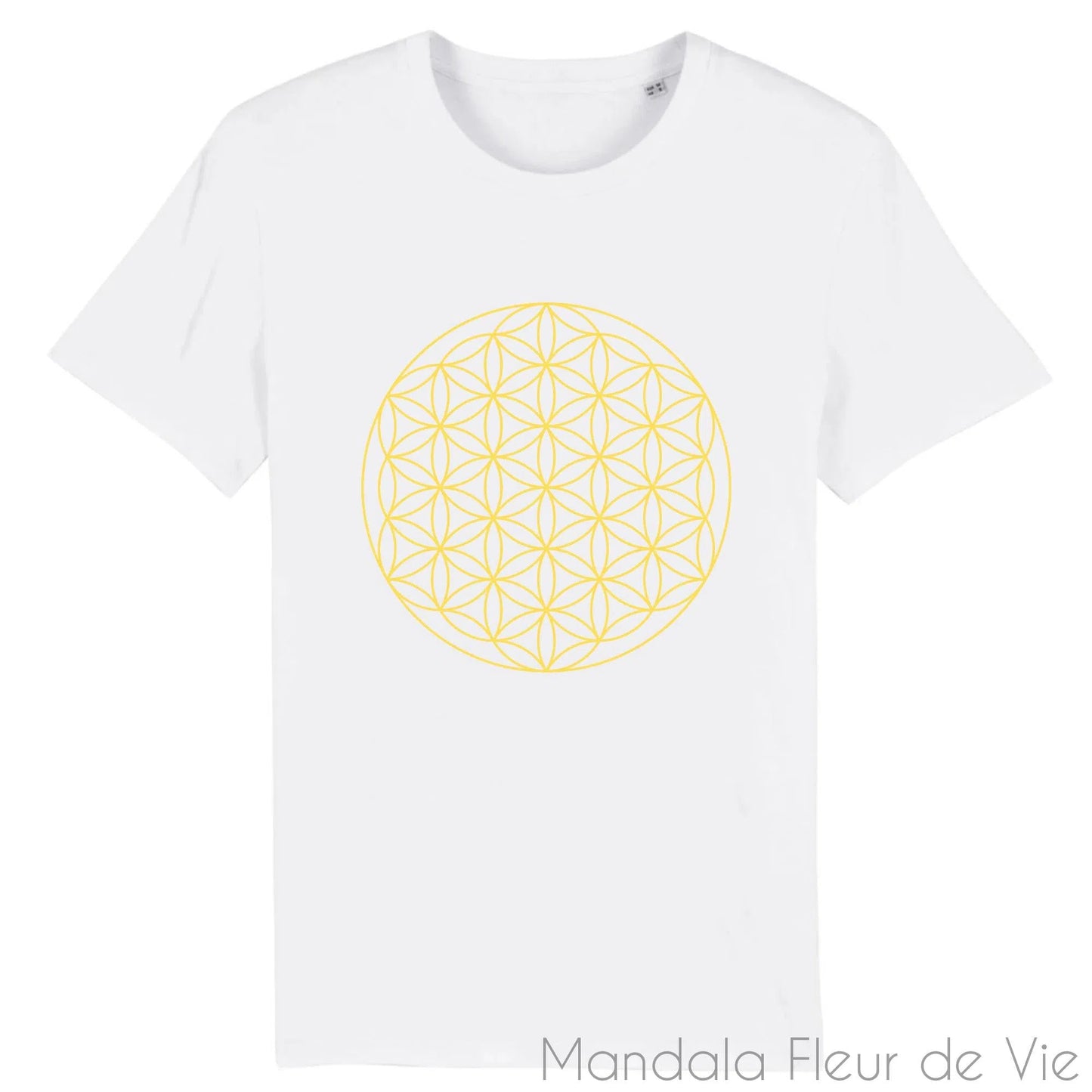 T Shirt Fleur de Vie Jaune Or