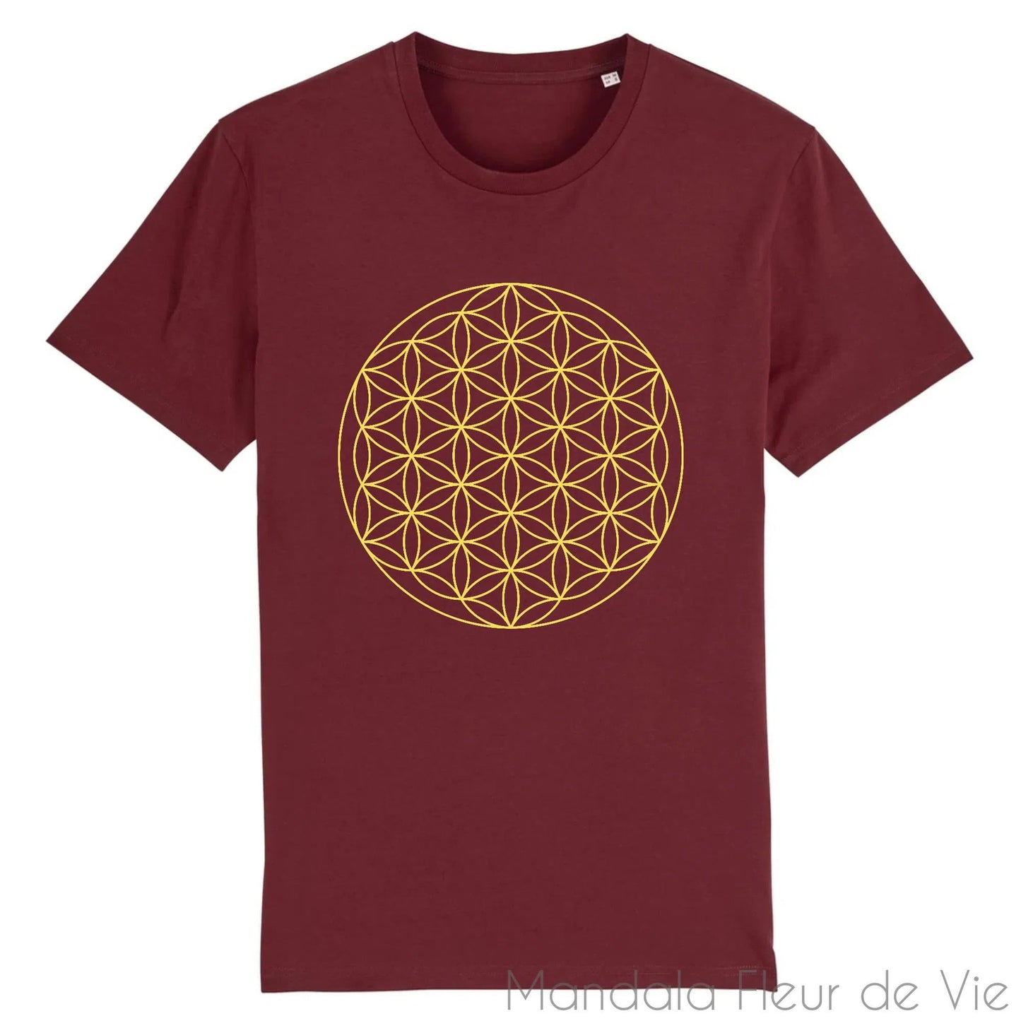 T Shirt Fleur de Vie Jaune Or