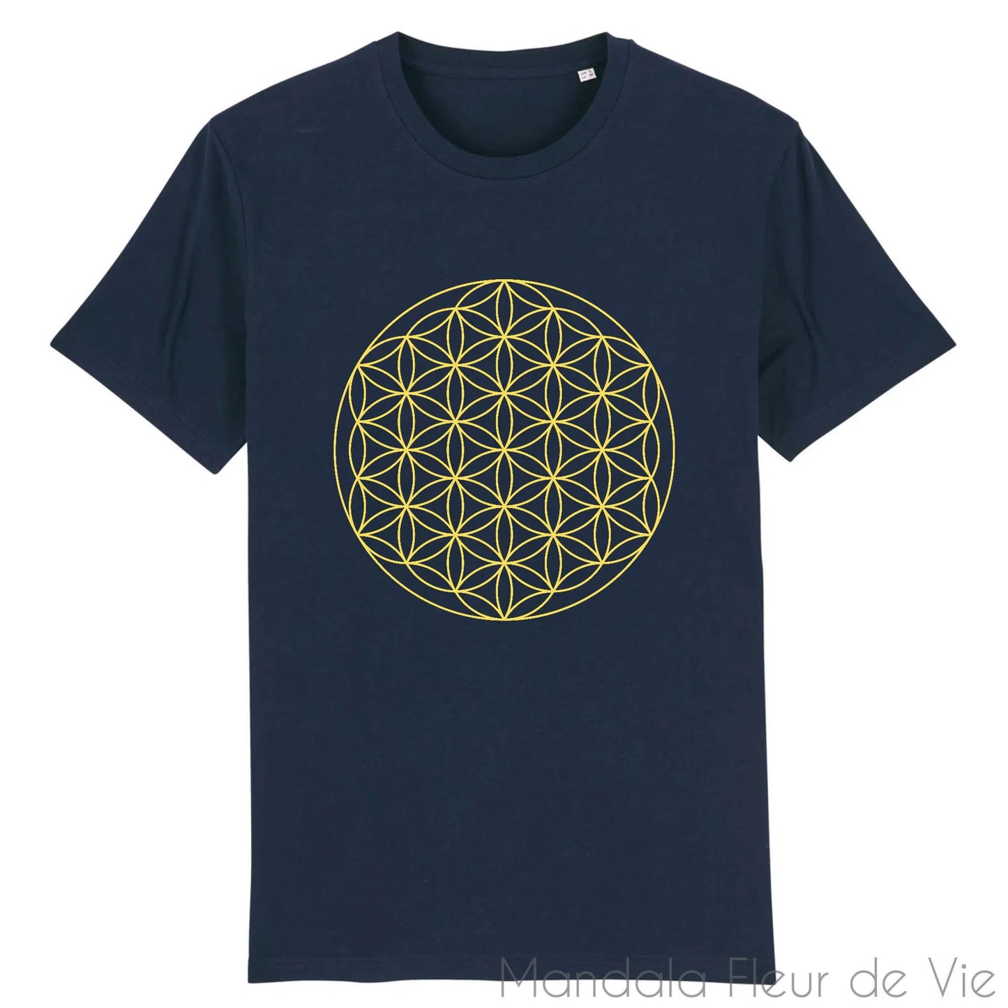 T Shirt Fleur de Vie Jaune Or