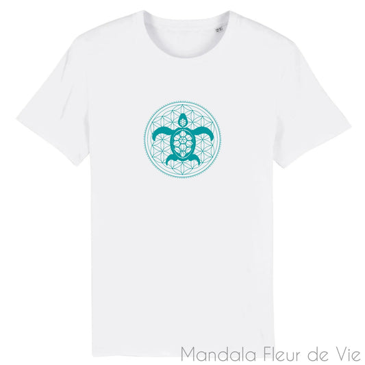 T Shirt Fleur de Vie Mandala Tortue