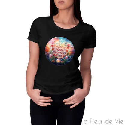 T-Shirt Fleur de Vie Univers - Mandala Fleur de vie