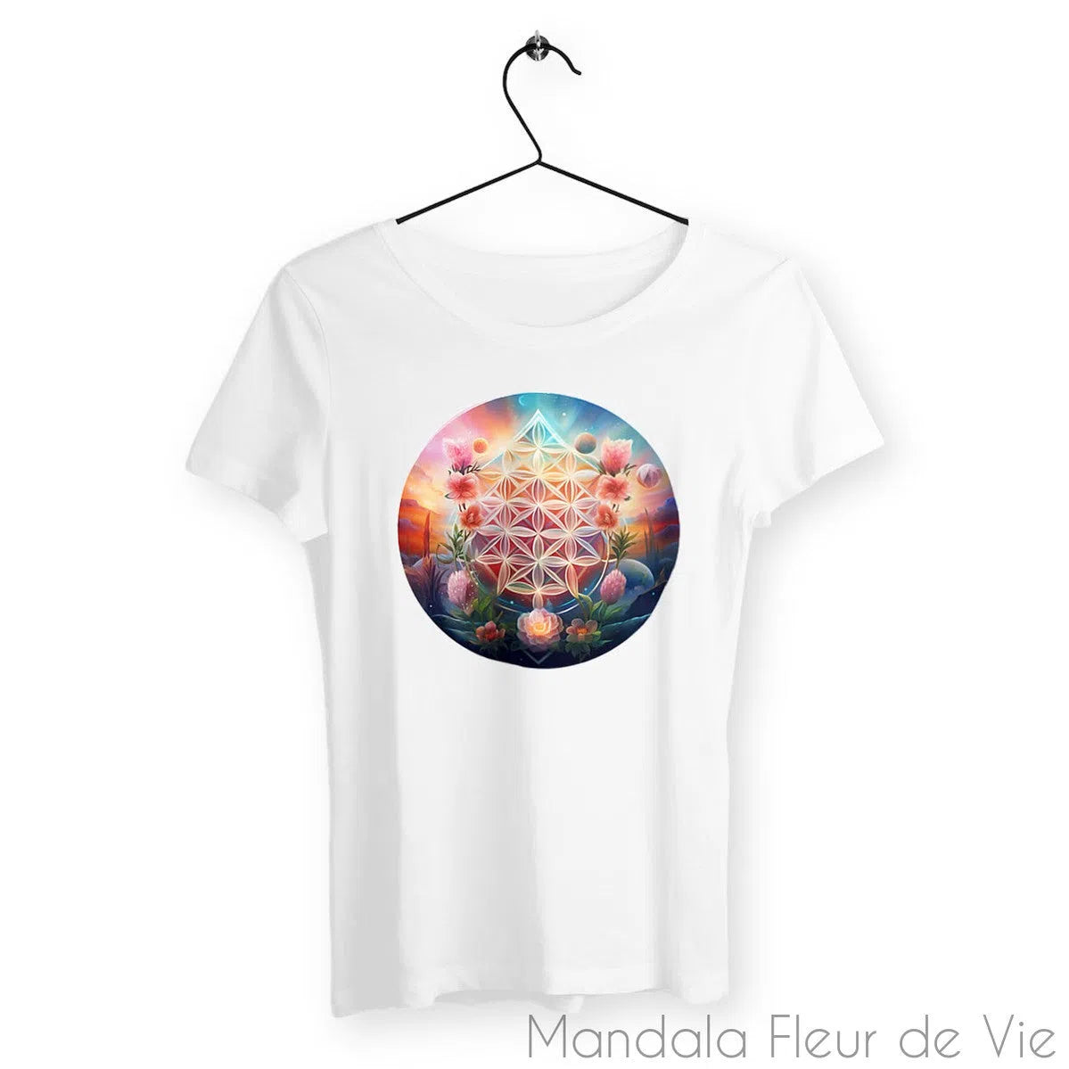 T-Shirt Fleur de Vie Univers - Mandala Fleur de vie