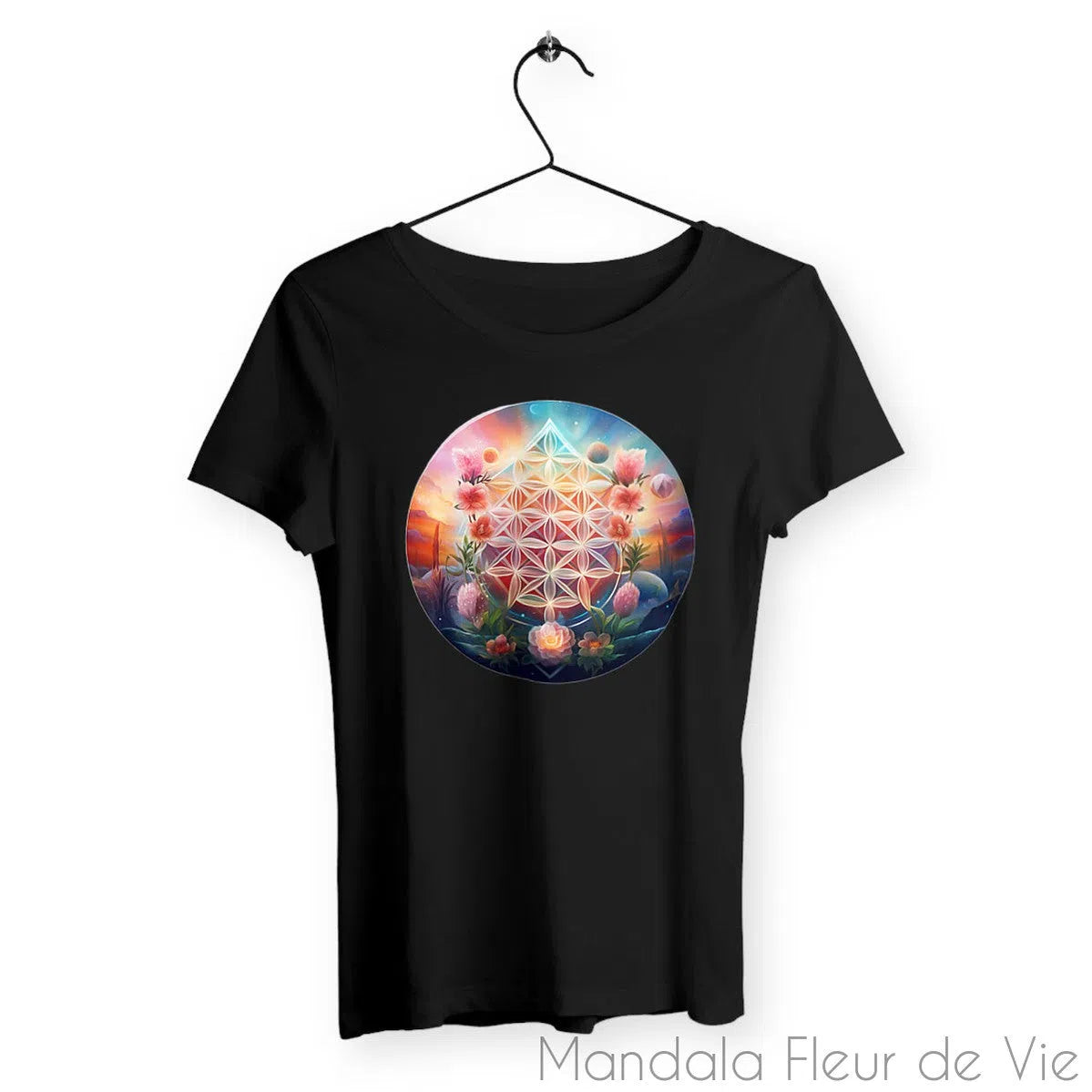 T-Shirt Fleur de Vie Univers - Mandala Fleur de vie