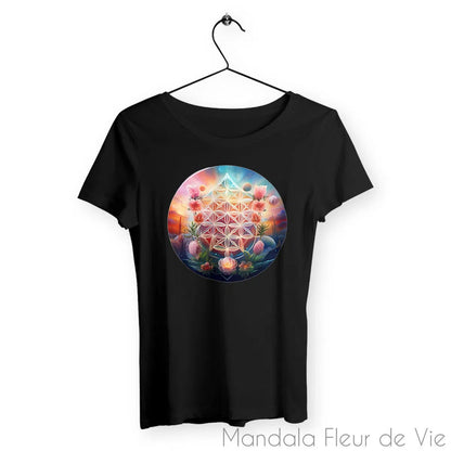 T-Shirt Fleur de Vie Univers - Mandala Fleur de vie