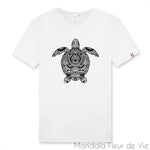 T Shirt Homme Mandala Tortue 100% Français Mandala Fleur de vie