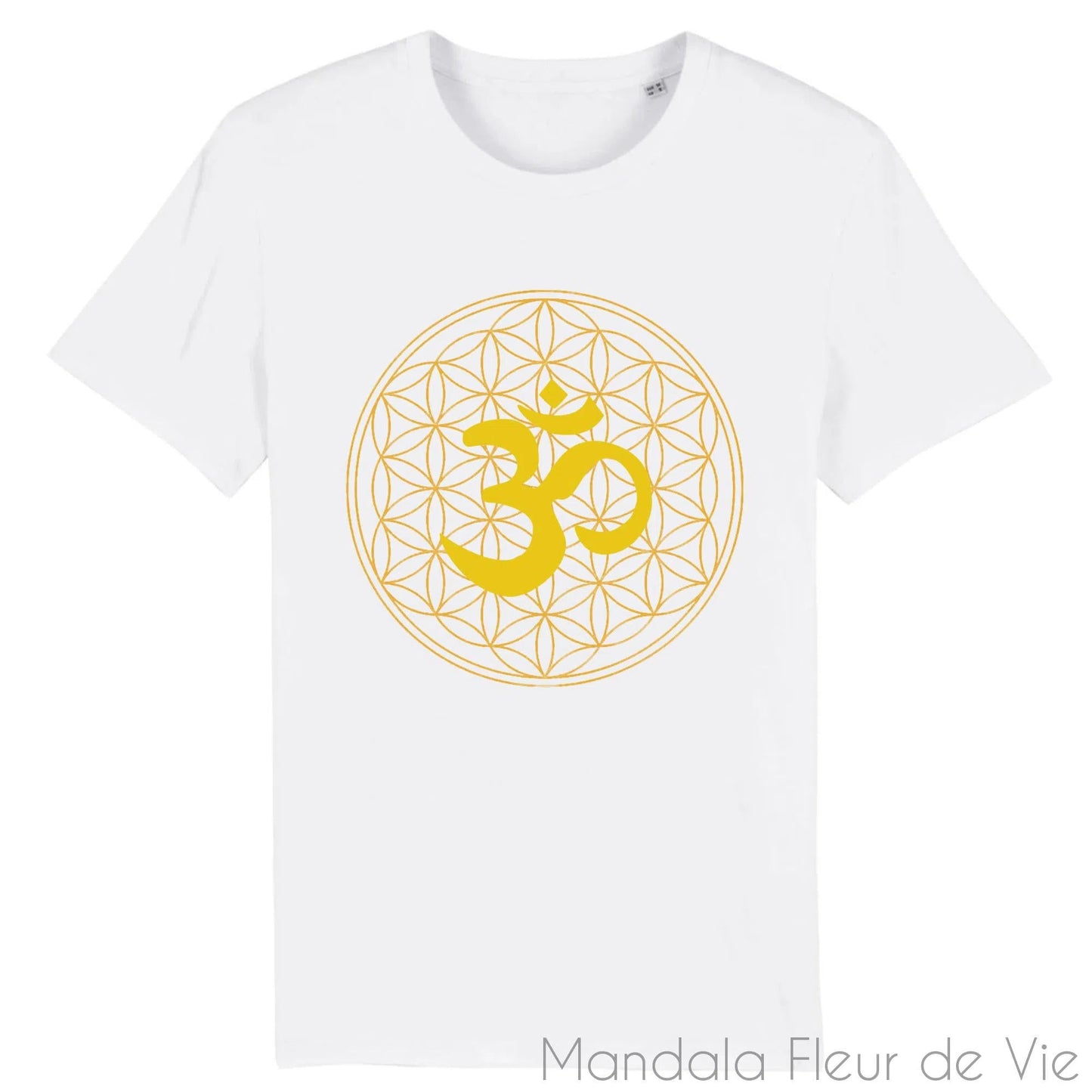 T Shirt Mandala Fleur de Vie Om Or