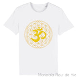 T Shirt Mandala Fleur de Vie Om Or
