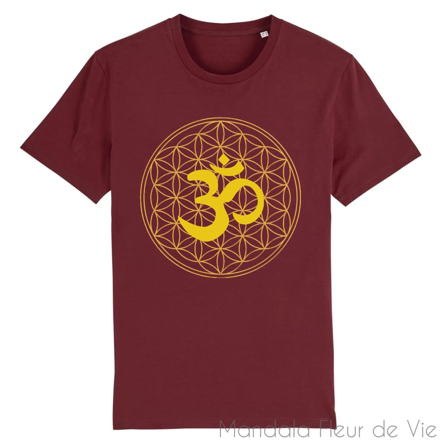 T Shirt Mandala Fleur de Vie Om Or