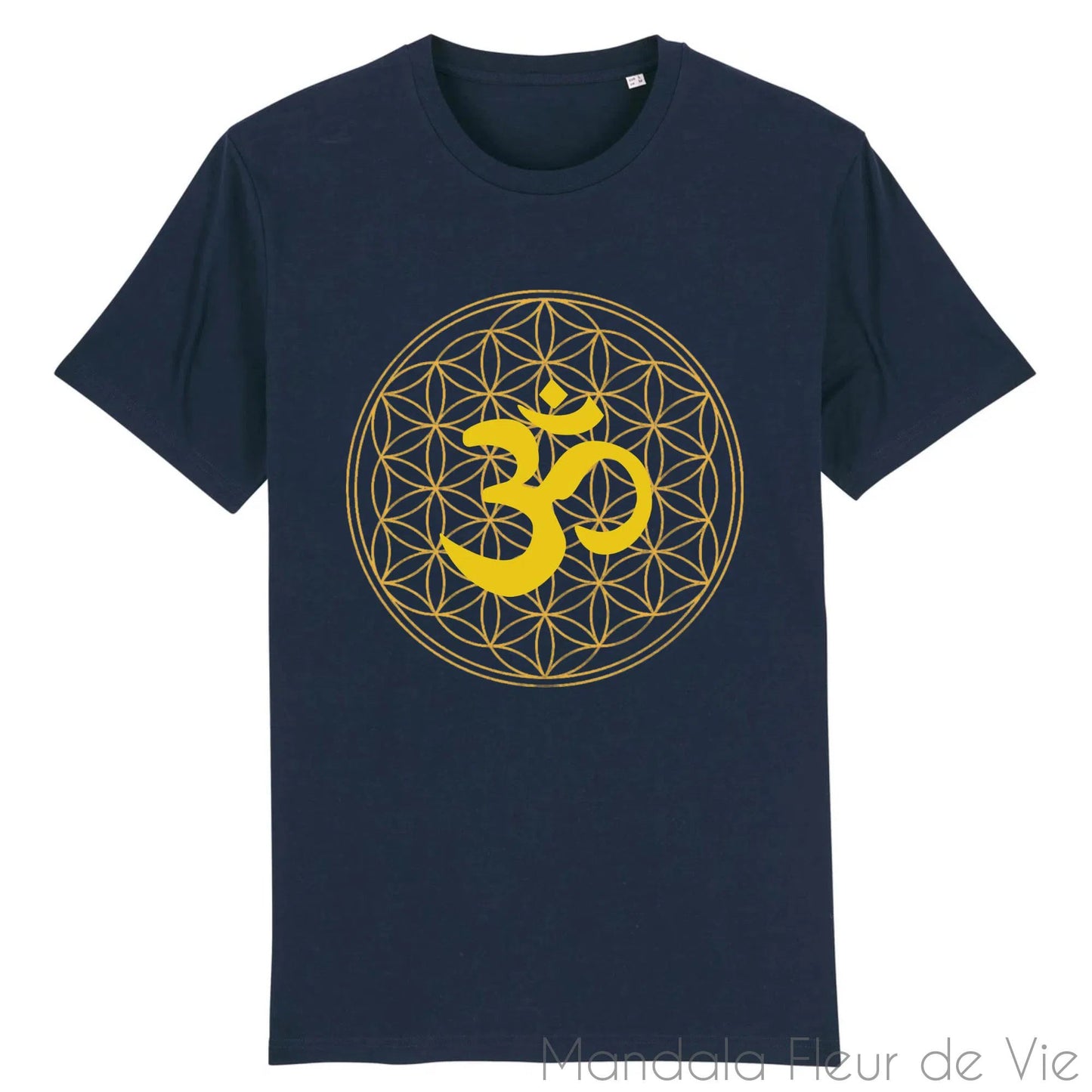 T Shirt Mandala Fleur de Vie Om Or