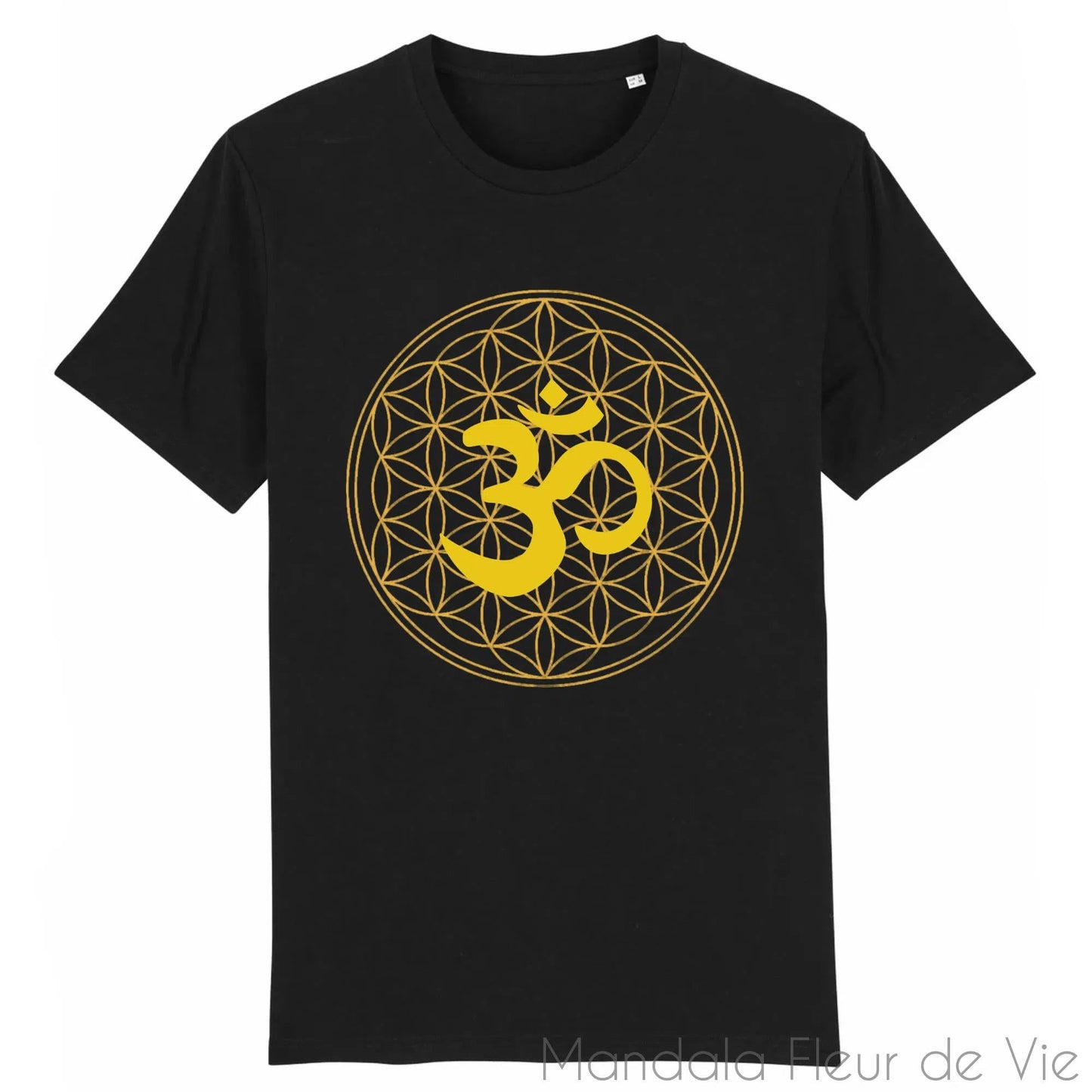 T Shirt Mandala Fleur de Vie Om Or