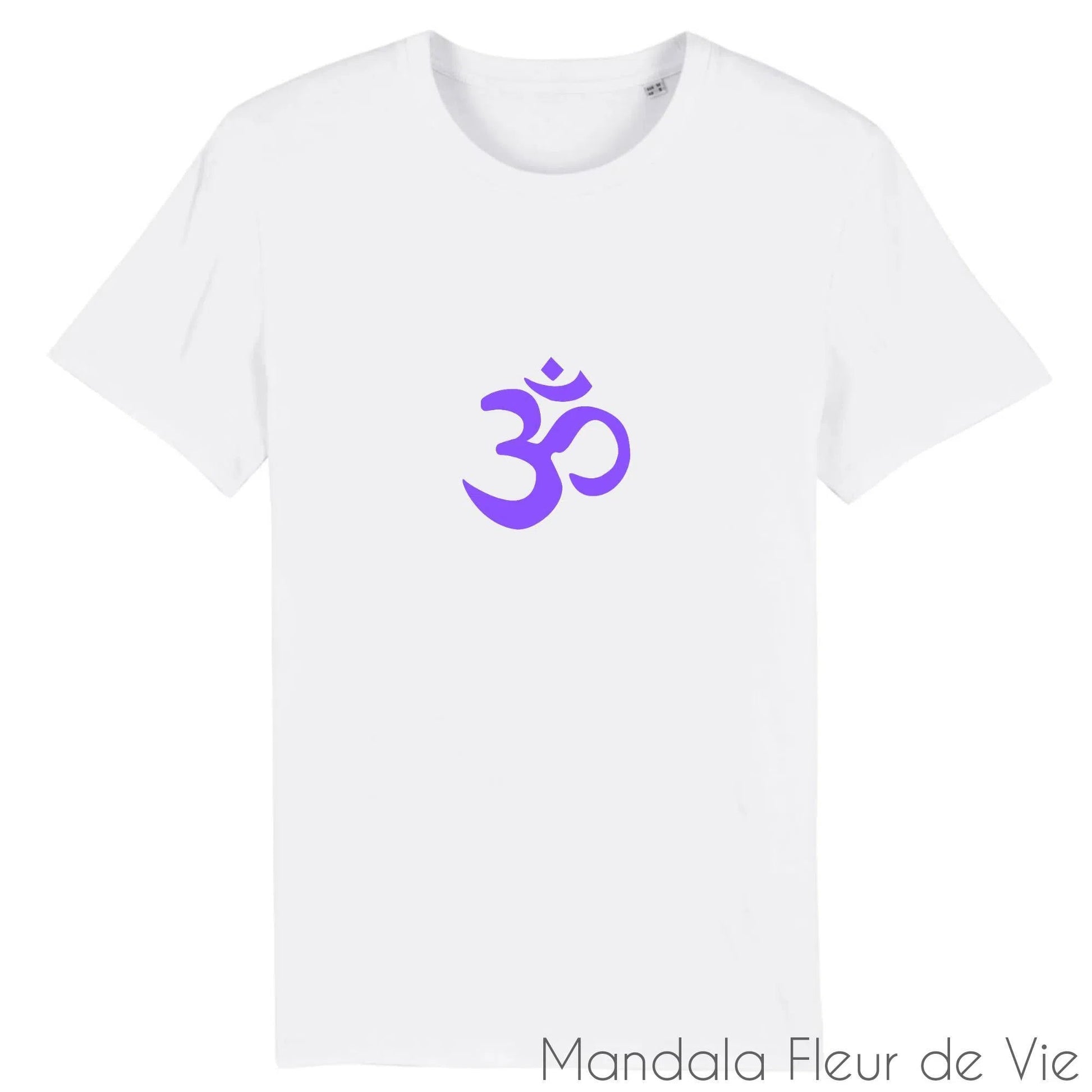 T-Shirt Om en Coton Bio Mandala Fleur de vie