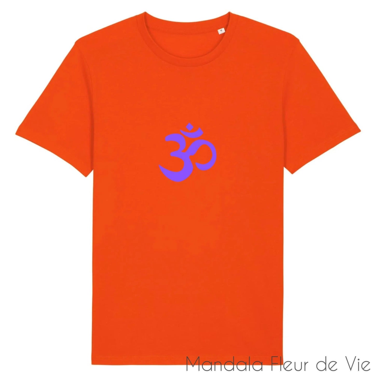 T-Shirt Om en Coton Bio Mandala Fleur de vie