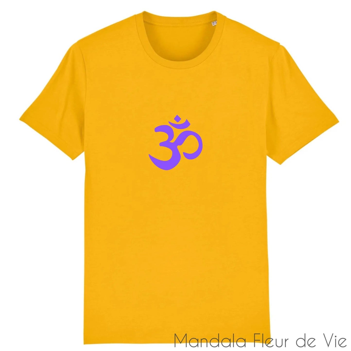 T-Shirt Om en Coton Bio Mandala Fleur de vie