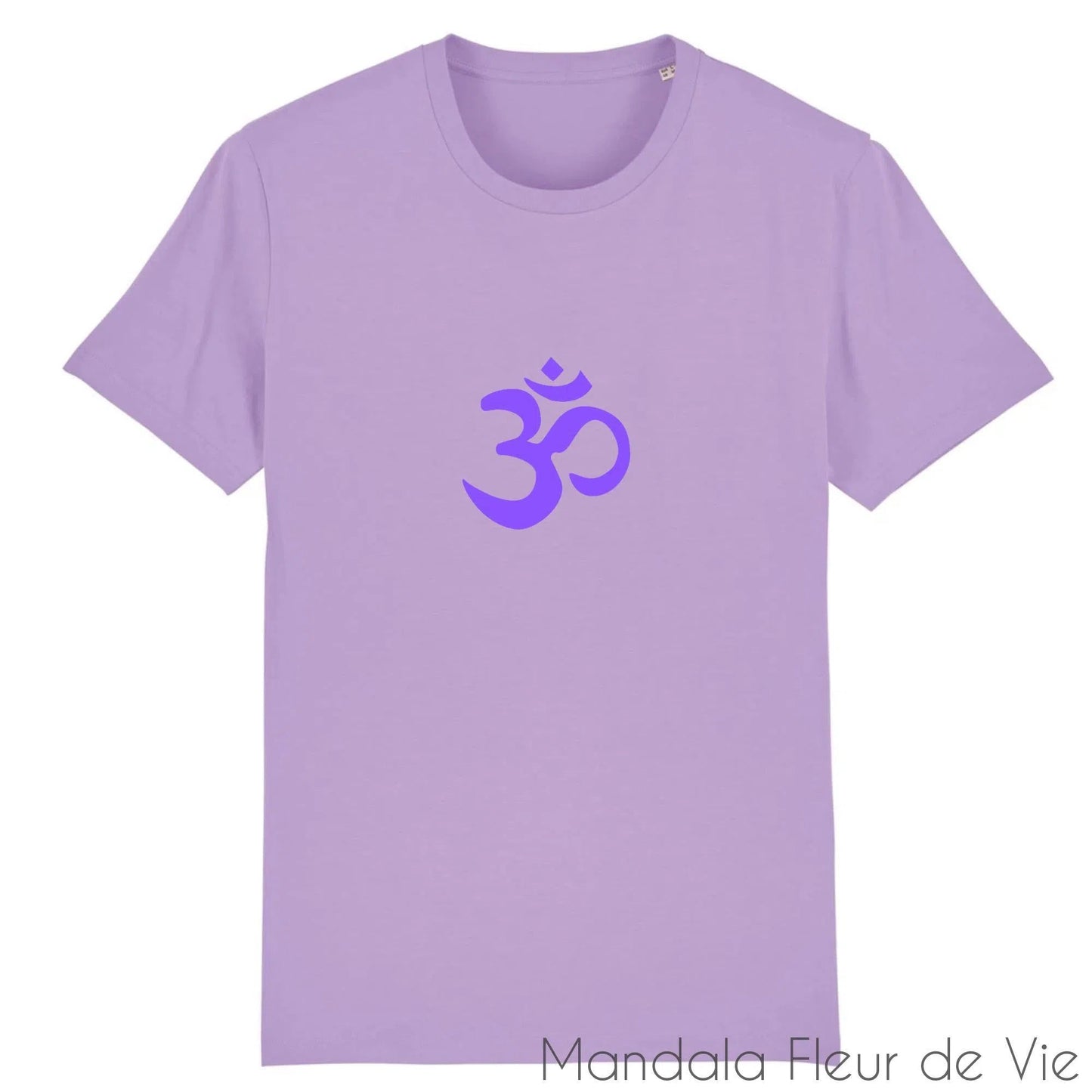 T-Shirt Om en Coton Bio Mandala Fleur de vie