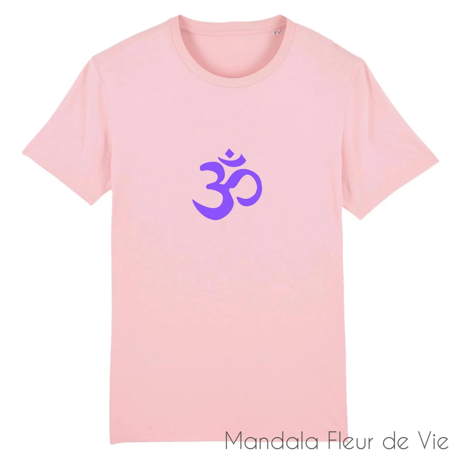 T-Shirt Om en Coton Bio Mandala Fleur de vie