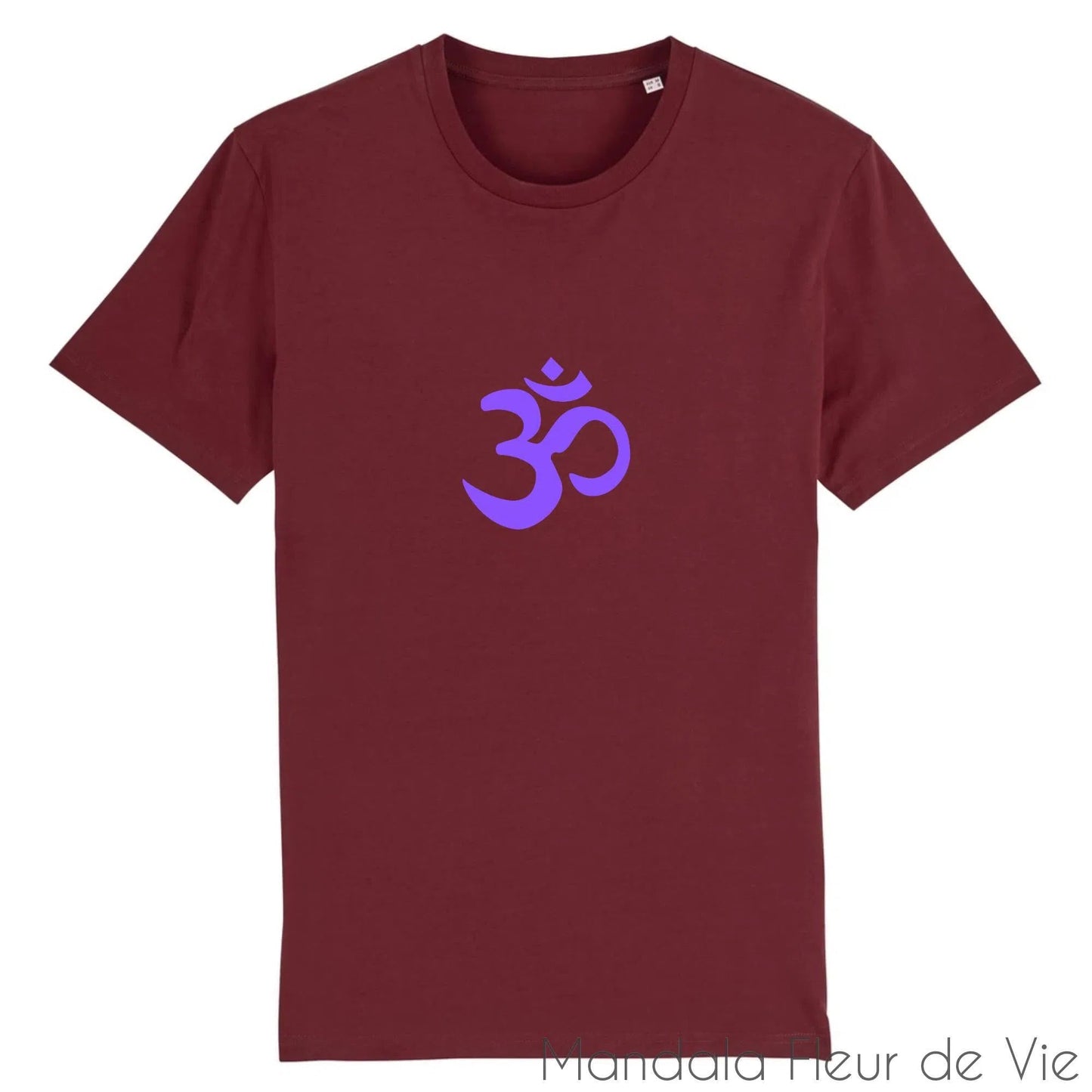 T-Shirt Om en Coton Bio Mandala Fleur de vie