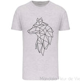 T-shirt Mandala Loup Geometrique