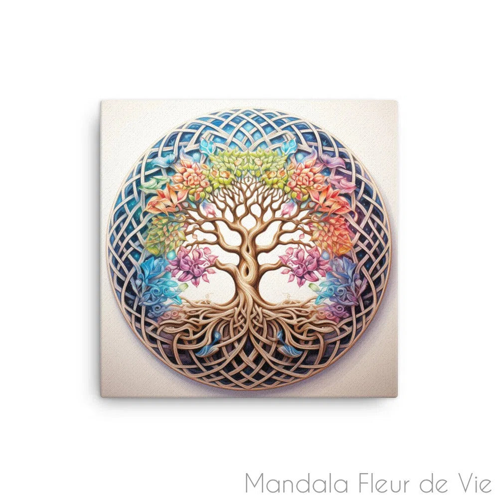 Tableau Arbre de Vie <br> Torus - Mandala Fleur de vie