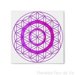 Tableau Fleur de Vie Violette- 30x30cm Mandala Fleur de vie