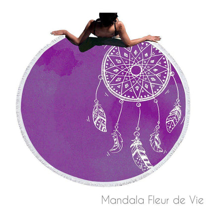 Tapis Mandala Attrape Rêves Mauve