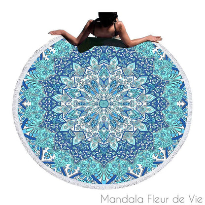 Tapis Mandala Boho Mauve