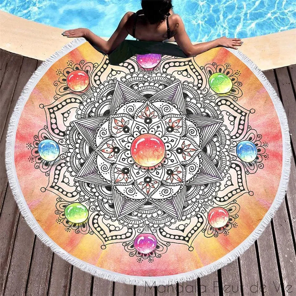 Tapis Mandala Couleur des Cristaux