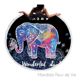 Tapis Mandala Eléphant "Wonderful day"