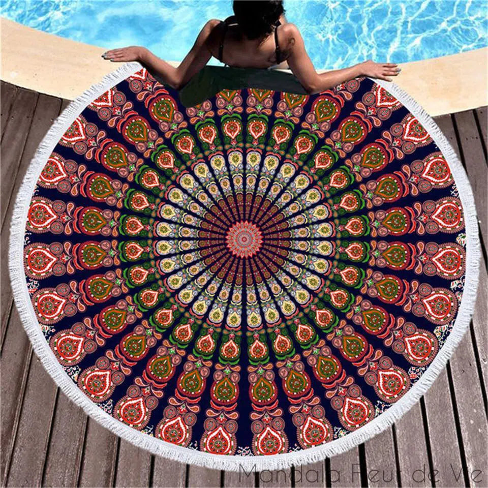 Tapis Mandala Indien Roue