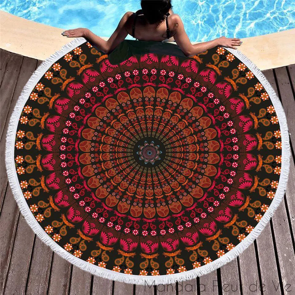 Tapis Mandala Indien Roue