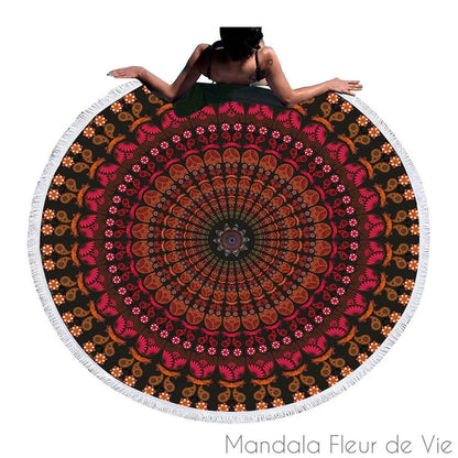 Tapis Mandala Indien Roue