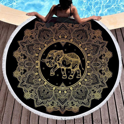 Tapis Mandala Eléphant