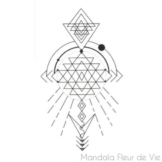 Tatouage Fleur de VieSri Yantra