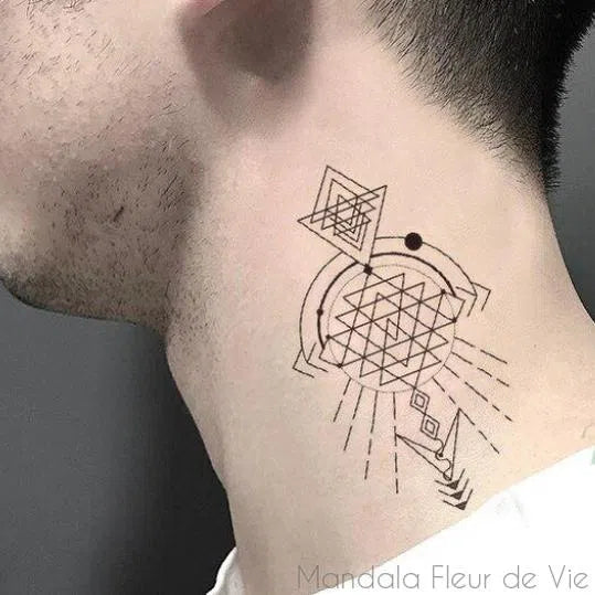 Tatouage Fleur de VieSri Yantra