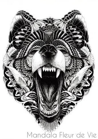 Tatouage Homme Mandala Loup