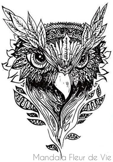 Tatouage Mandala Hibou