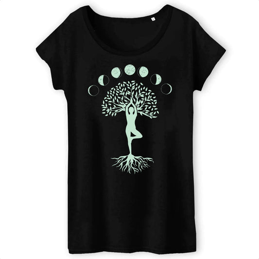 Tee Shirt Femme Arbre de Vie Yoga - Mandala Fleur de vie