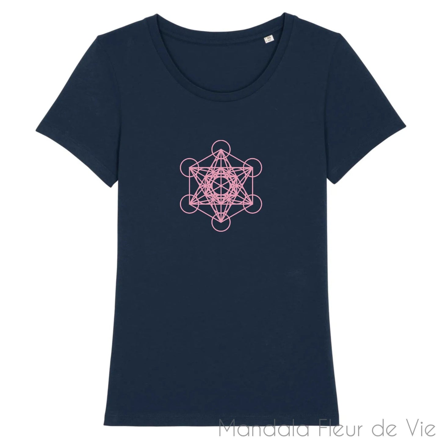 Tee Shirt Femme Cube de Métatron Rose