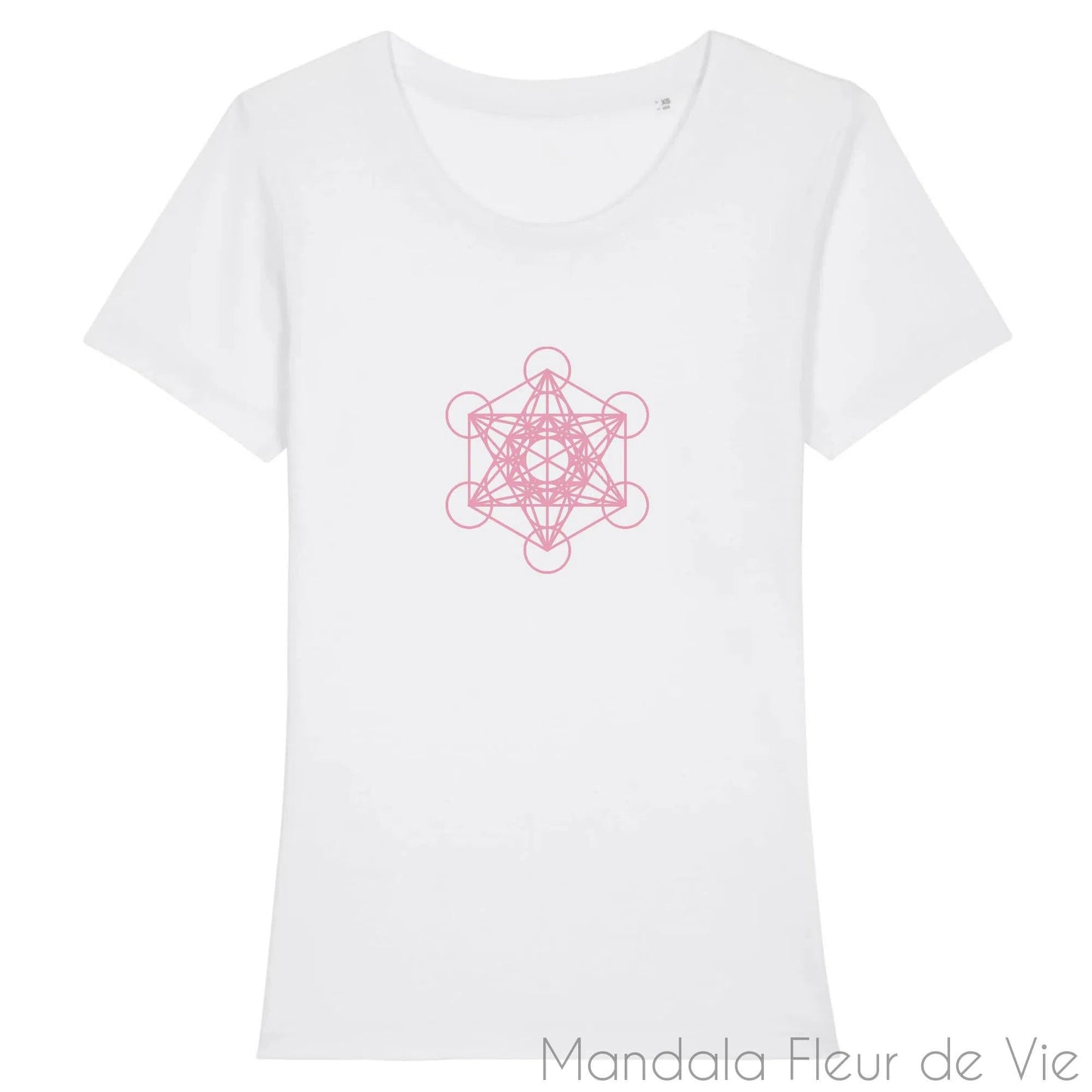 Tee Shirt Femme Cube de Métatron Rose