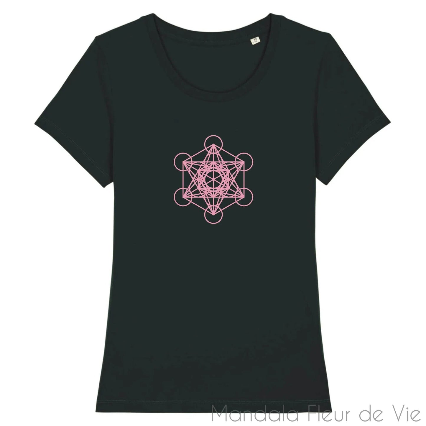 Tee Shirt Femme Cube de Métatron Rose