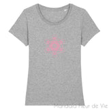Tee Shirt Femme Cube de Métatron Rose