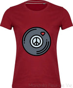 Tee shirt Vintage Vinyle Peace and Love