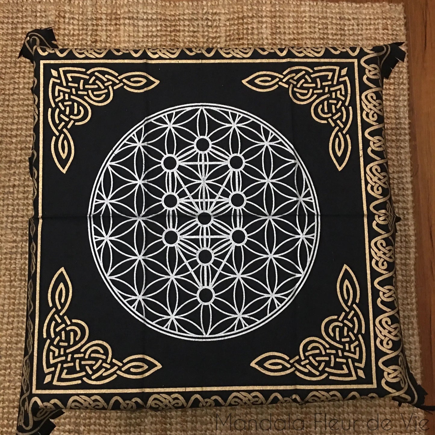 Tissu Fleur de Vie & Arbre de Vie - Mandala Fleur de vie