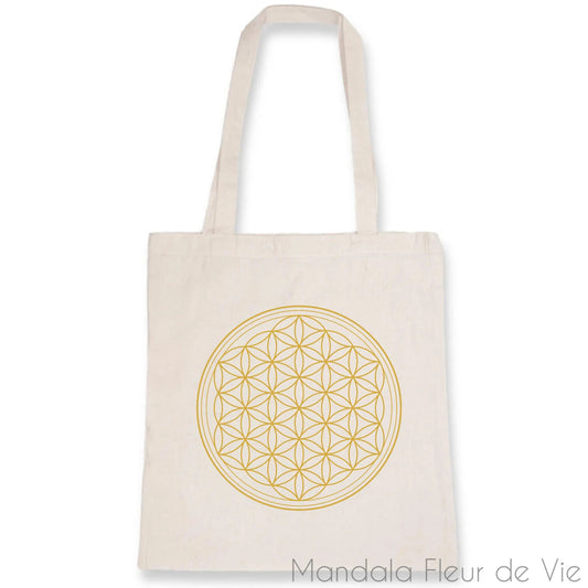 Tote Bag Fleur de Vie Or