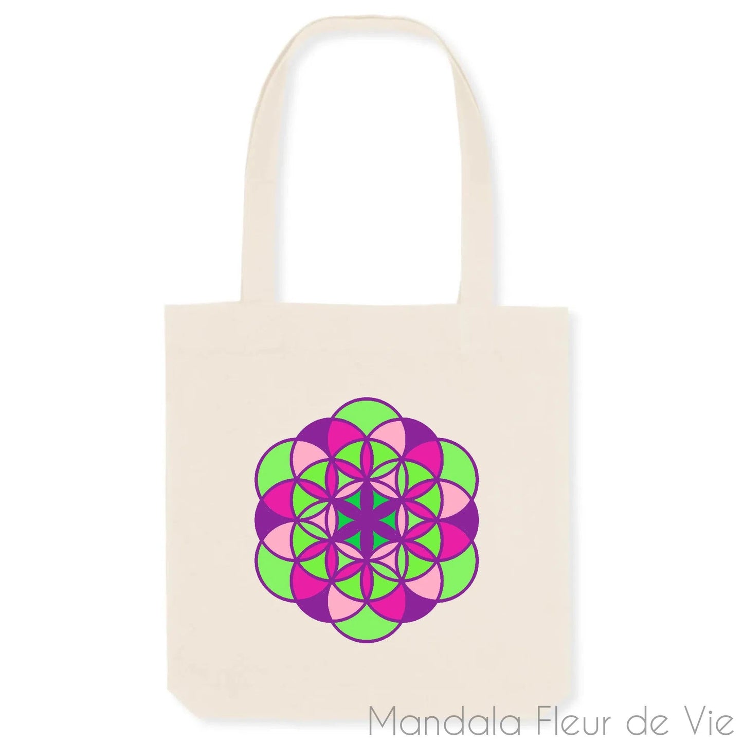 Tote Bag en coton Bio "Fleur de Vie Libre"