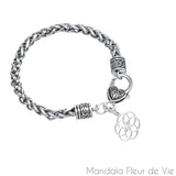 Bracelet Fleur de Vie "Graine de Vie" (Acier) Mandala Fleur de vie